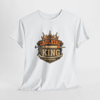 Caulking King T-Shirt — Funny Handyman Crown Logo Tee for Contractors