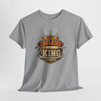 Caulking King T-Shirt — Funny Handyman Crown Logo Tee for Contractors