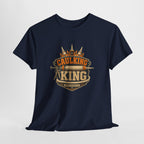Caulking King T-Shirt — Funny Handyman Crown Logo Tee for Contractors