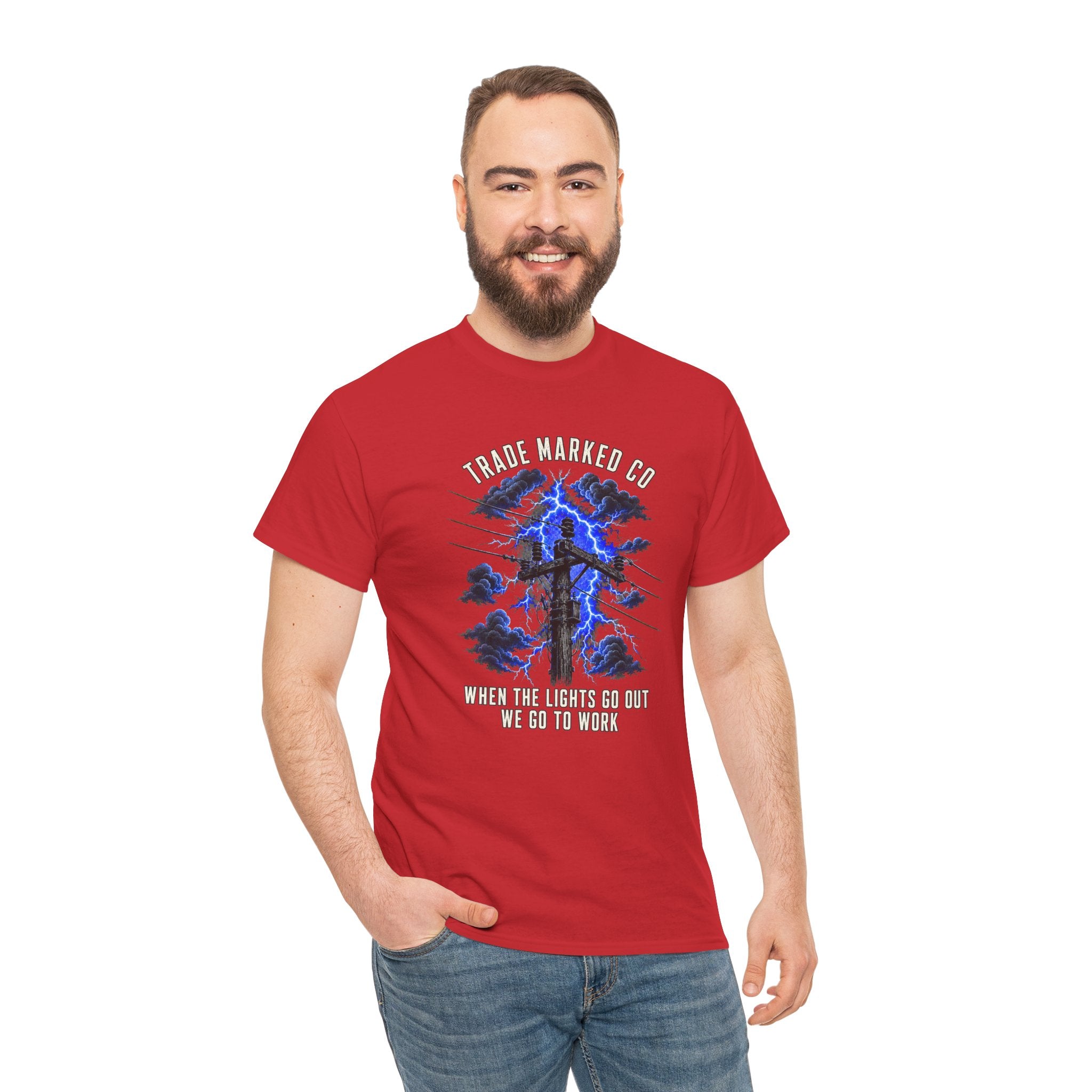 "When The Lights Go Out We Go To Work" Lineman Tee