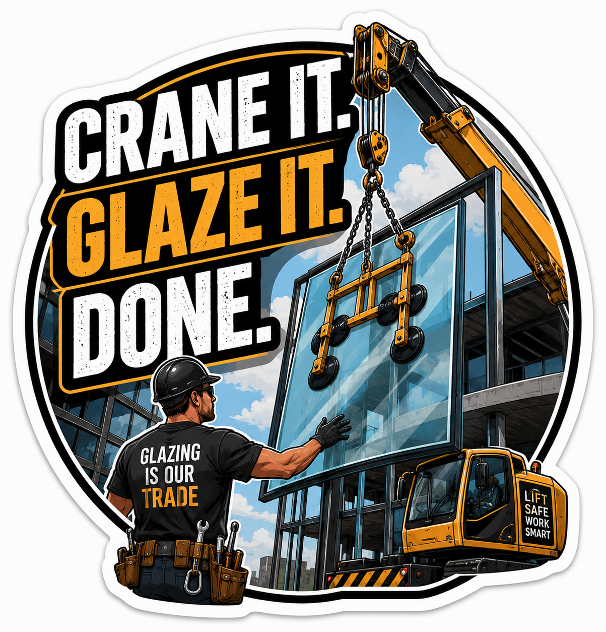 Crane it, glaze it, done